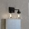 Vaxcel Mason 2 Light Farmhouse Black Bathroom Vanity Fixture Clear Glass W0411 - alternate 1