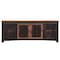 Homeroots 79" Black Solid Wood Cabinet Enclosed Storage Distressed TV Stand 528711 - alternate 3
