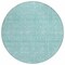 Homeroots 8' Aqua And Ivory Round Floral Washable Indoor Outdoor Area Rug 582322 - alternate 3