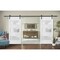 Sartodoors Sturdy Double Barn Door with 2 lites, Lucia 4070 White Silk with Frosted Glass, 13FT Rail Hangers H LUCIA4070DB-B-WS-36 x 80 - alternate 2