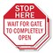 Signmission Stop Here Wait for Gate to Complete, 10 inch X 10 inch, Aluminum Metal Signs, 2PK OC-A-2PACK-10-136 - alternate 1