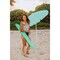 Picnic Time Family Of Brands 5.5 Ft. Portable Beach Umbrella, Mermaid Teal 822-00-331-000-0 - alternate 3