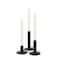 Homeroots Set of Three Black Geometric Metal Tabletop Taper Candlesticks, 3PK 608532 - alternate 1