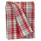 Homeroots Red Woven Cotton Plaid Throw Blanket 478662 - alternate 1