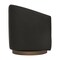 Flash Furniture Dean Club Style Commercial Barrel Accent Armchair, 360 Degree Swivel Metal Base and Sloped Armrests BS-AC22-064-BLKPU-GG - alternate 3