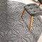 Homeroots 8' Dark Gray And Light Gray Round Geometric Indoor Outdoor Area Rug 550690 - alternate 3