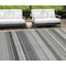 Homeroots 8' X 10' Black Striped Washable Indoor Outdoor Area Rug 576956 - alternate 1