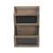 Homeroots Set of Two Brown Solid Wood File Organizer, 2PK 399686 - alternate 3