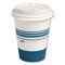 Perk Paper Hot Cup and Plastic Dome Lid Combo, 12 oz, White/Blue, 500PK PK54365CT - alternate 2