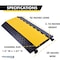 Kable Kontrol Cable Ramp, 2.16 in H, 35.43 in L, 19.685 in W, 5 Channel, Polyurethane/Rubber, Black, Yellow CP9988 - alternate 7