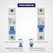 Automation Systems Interconnect 3 Amp, 1 Pole, 240Vac, 60Vdc, Trip Curve: C, DIN Rail Mount-Miniature Circuit Breaker, UL1077 NDB2-63C3-1 - alternate 2