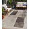 Homeroots 5' X 8' Brown And Taupe Geometric Washable Indoor Outdoor Area Rug 631928 - alternate 1