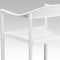 Flash Furniture Cafe Chair, Stackable, Plastic, White RUT-418-WH-GG - alternate 2