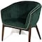 Homeroots 28" Green And Brown Velvet Arm Chair 576849 - alternate 2