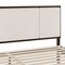 Martha Stewart Jett King Size Solid Wood Platform Bed w/Upholstered Base/Inset Paneled Headboard, Dark Brown/Beige MG-0900271F-K-DKBRN-BG-MS - alternate 2