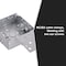 E Energetic Lighting 4" Square welding box with bracket 1-1/2" Depth metal Electrical box, 24PK EMB-41CW-LA - alternate 2