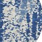 Homeroots 8' Navy Blue And Ivory Round Abstract Washable Indoor Outdoor Area Rug 612631 - alternate 2