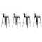 Homeroots Set of Four 26" Black Steel and Metal Low Back Counter Height Bar Chairs, 4PK 555111 - alternate 1