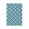 Homeroots 5' X 8' Teal Blue And Ivory Geometric Washable Indoor Outdoor Area Rug 594744 - alternate 3