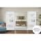 Sartodoors Sturdy Double Barn Door with Frosted Glass 3 Lites, Lucia 4070 White Silk, 13FT Rail Hangers Heavy LUCIA4070DB-S-WS-4896 - alternate 1
