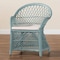 Bali & Pari Casilda Bohemian Light Blue Braided Rattan Arm Chair 250-13869-ZORO - alternate 4