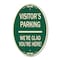 Signmission Reserved Parking Sign Visitor Parking We're G, 12 In X 18 In Architectural, Heavy Gauge Aluminum A-OV-G-1218-23015 - alternate 1