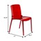 Leisuremod Murray Modern Dining Chair, Red, 2PK MC20R2 - alternate 2