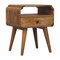 Homeroots 22" Light Brown Solid Wood One Drawer Nightstand 651587 - alternate 2