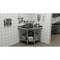 Amgood Stainless Steel Corner Work Table 32in. x 32in. x 35in. with 1.5in. Backsplash, Galvanized AMG CWT-2424-BS-Z - alternate 2