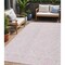 Homeroots 5' X 8' Pink Gray And Ivory Geometric Washable Indoor Outdoor Area Rug 594732 - alternate 1