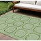 Homeroots 9' X 12' Green And Ivory Geometric Washable Indoor Outdoor Area Rug 610809 - alternate 1