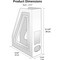 Acrimet Magazine File Holder Vertical Rack, Durable Plastic Desk Organizer, Black, 2PK 277.6 - alternate 2