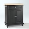 Crosley Cambridge Wood Top Portable Kitchen Island/Cart KF30021DBK - alternate 1