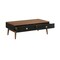 Homeroots 47" Brown And Black Coffee Table With Two Drawers 520644 - alternate 3