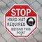 Signmission Stop Hard Hat Required Beyond This, 10 inch X 10 inch, Aluminum Metal Signs, 2PK OC-A-2PACK-10-121 - alternate 2