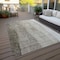 Homeroots 3' X 5' Taupe Brown And Ivory Ombre Washable Indoor Outdoor Area Rug 581834 - alternate 4