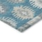 Homeroots 5' X 8' Teal Blue Ivory And Gray Southwestern Washable Indoor Outdoor Area Rug 615177 - alternate 3