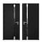 Vdomdoors Steel Door Cynex 6777 Black Stainless Inserts Single Modern Painted-W32xH80-Left Inswing CYNEX6777EXD-BLK-W32 x H80-Left-hand Inswing - alternate 2