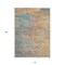 Homeroots 10' X 14' Teal Blue Abstract Washable Indoor Outdoor Area Rug 608836 - alternate 3