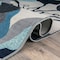 World Rug Gallery Modern Bright Flowers Non-Slip Area Rug 8 ft Round Gray 505GRAY8RND - alternate 2