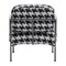 Homeroots 29" Black And White And Black Upholstered Houndstooth Arm Chair 572294 - alternate 2