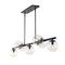 Jonathan Y Luca Parisian 53" 7-Light Modern Glam Iron Globe Linear LED Pendant, Black/Clear JYL7573B - alternate 1
