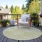 Homeroots 8' Wheat Gold And Ivory Round Geometric Washable Indoor Outdoor Area Rug 577609 - alternate 2