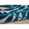 Homeroots 5' X 8' Navy Blue And Ivory Palm Leaf Indoor Outdoor Area Rug 546665 - alternate 2
