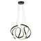 Jonathan Y Euphoria 18.5" 1-Light Contemporary Designer Aluminum/Iron Scribble Integrated LED Pendant Light, Bla JYL1703A - alternate 1