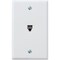 Newhouse Hardware White Surface Phone Jack Plate PHP-WH-01 - alternate 1