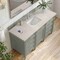 James Martin Vanities Brittany 60" Single Vanity, Urban Gray, w/ 3 CM Siberian Silestone Top w/FreePower Wireless Charger 650-V60S-UGR-FSFR - alternate 2