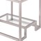 Homeroots 22" Nickel And Clear Glass And Steel Square End Table With Shelf 544208 - alternate 2
