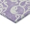 Homeroots 9' X 12' Purple And Ivory Damask Washable Indoor Outdoor Area Rug 614453 - alternate 2