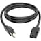 Eaton Tripp Lite Series Computer Power Cord, Right-Angle NEMA 5-15P to C13 - Heavy-Duty, 15A, 125V, 14 P007-006-15D - alternate 2